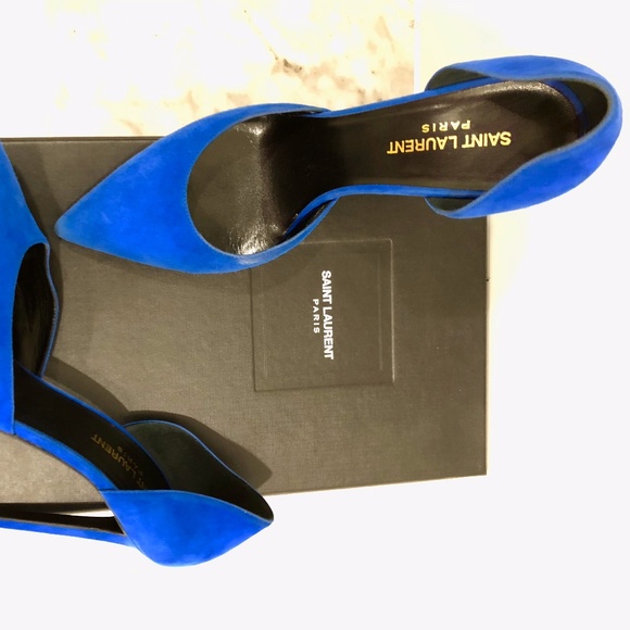 Saint Laurent Shoes - SAINT LAURENT ELECTRIC BLUE PUMP